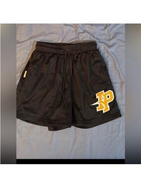 Inaka Power Athletic Shorts with Yellow 'PP' Patch